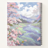 Carnet Aquarelle personnalisée en fleur de cerisier Paste (Dos)