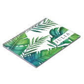 Carnet Aquarelle personnalisée Feuilles tropicaux (Côté gauche)