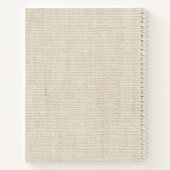 Carnet Aquarelle personnalisée Fleurs orange sur Burlap (Dos)