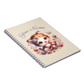 Carnet Aquarelle personnalisée Jouer Nom du chaton (Côté Droit)