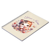 Carnet Aquarelle personnalisée Jouer Nom du chaton (Côté gauche)