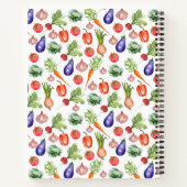Carnet Aquarelle personnalisée Légumes Cuisine (Dos)
