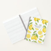Carnet Aquarelle personnalisée Motif citron (Intérieur)