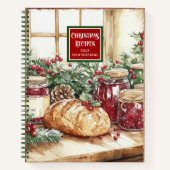 Carnet Aquarelle personnalisée Recette de Noël (Devant)