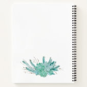 Carnet Aquarelle personnalisée Succulents (Dos)