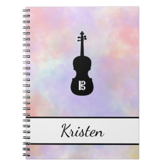 Carnet Aquarelle personnalisée Viola Alto Clef (Moyen)