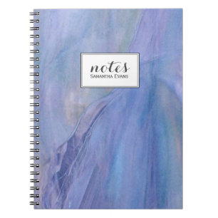 Carnet Aquarelle personnalisée violet Faux