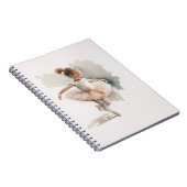Carnet aquarelle petite, latina mignonne en robe rose (Côté Droit)