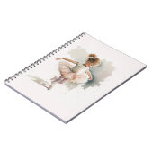 Carnet aquarelle petite, latina mignonne en robe rose (Côté gauche)