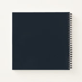Carnet Aquarelle Plaid Crème orange bleu MONOGRAM (Dos)