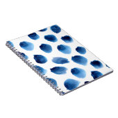 Carnet Aquarelle Points Bleus : Peint à la main sans cout (Côté Droit)