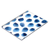 Carnet Aquarelle Points Bleus : Peint à la main sans cout (Côté gauche)