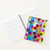 Carnet Aquarelle pois bleue abstraite (Intérieur)