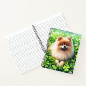 Carnet Aquarelle Pomeranian Shamrock vert (Intérieur)