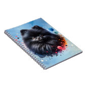 Carnet Aquarelle poméranienne noire (Côté Droit)