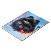 Carnet Aquarelle poméranienne noire (Côté gauche)