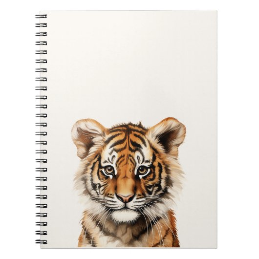Carnet Aquarelle Portrait d'un petit tigre (Devant)