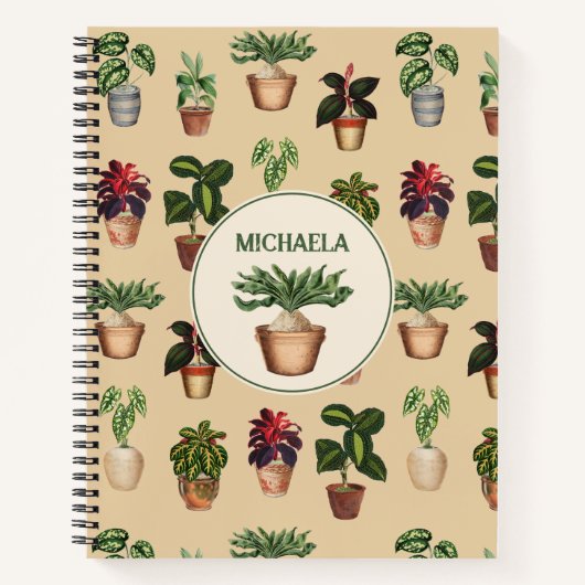Carnet Aquarelle Poted Plante Terracotta Nom des pots (Devant)