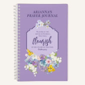 Carnet Aquarelle Printemps Floral Bible Verse Personnalis (Recto)