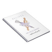 Carnet Aquarelle Purple Boulangerie outils floraux Recett (Côté Droit)