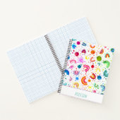 Carnet Aquarelle Rainbow Galaxy Filles personnalisées (Intérieur)