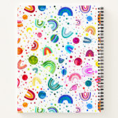 Carnet Aquarelle Rainbow Galaxy Filles personnalisées (Dos)