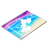 Carnet Aquarelle Rainbow Unicorn (Côté gauche)