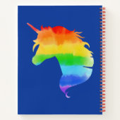 Carnet Aquarelle Rainbow Unicorn (Dos)