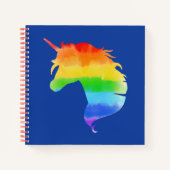 Carnet Aquarelle Rainbow Unicorn (Devant)