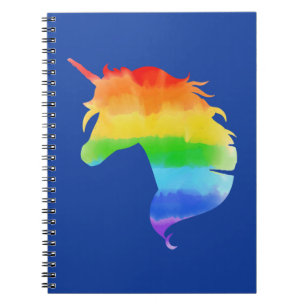 Carnet Aquarelle Rainbow Unicorn
