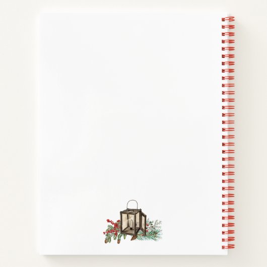 Carnet Aquarelle Recette de canneberges de Noël (Dos)