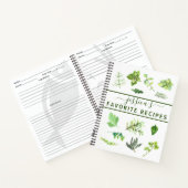 Carnet Aquarelle Recette Herbes Verdure Cuisine personnal (Intérieur)