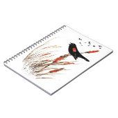Carnet Aquarelle Red Wing Blackbird Oiseau Art de la natu (Côté gauche)