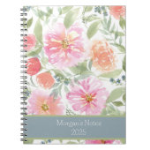 Carnet Aquarelle Ressort Floral (Devant)