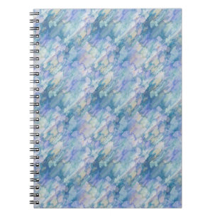 Carnet Aquarelle Retro Bleu pourpre Motif Raindrop