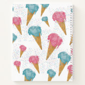 Carnet Aquarelle rétro Crème de glace et arroses (Dos)