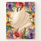 Carnet Aquarelle riche Bordure florale Couverture rigide (Dos)