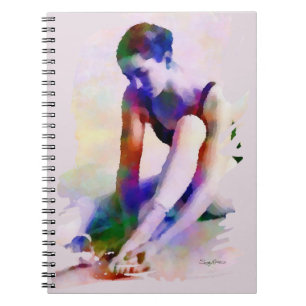 Carnet Aquarelle rose Ballerina Art contemporain