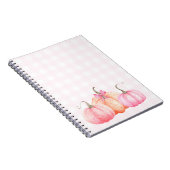 Carnet Aquarelle rose Bow Citrouilles pour l'automne (Côté Droit)