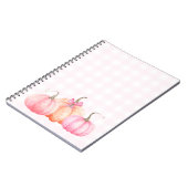 Carnet Aquarelle rose Bow Citrouilles pour l'automne (Côté gauche)