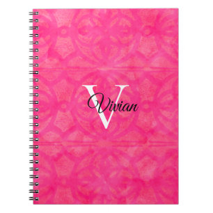 Carnet Aquarelle rose brillante