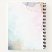 Carnet Aquarelle rose citation de motivation quotidienne  (Dos)