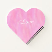 Carnet Aquarelle rose Coeur Note rapide Prise (Dos)