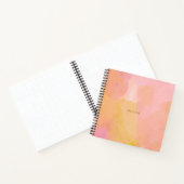 Carnet Aquarelle rose et or Peinture Abstraite (Intérieur)