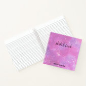 Carnet Aquarelle rose et violet-blanc Esquisse (Intérieur)