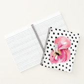 Carnet Aquarelle rose exotique moderne Flamant rose & poi (Intérieur)