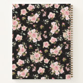 Carnet Aquarelle Rose Fleurs Floral Family Recette (Dos)