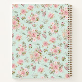 Carnet Aquarelle Rose Fleurs Floral Grandma Recette (Dos)