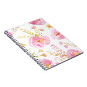 Carnet Aquarelle rose Floral (Côté Droit)