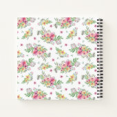 Carnet Aquarelle rose Floral (Dos)